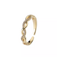 18K Gold Plated Adjustable Twisted Zircon Ring