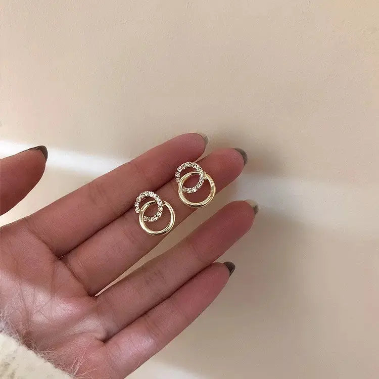 18K Gold Plated Minimalist Geometric Hoops